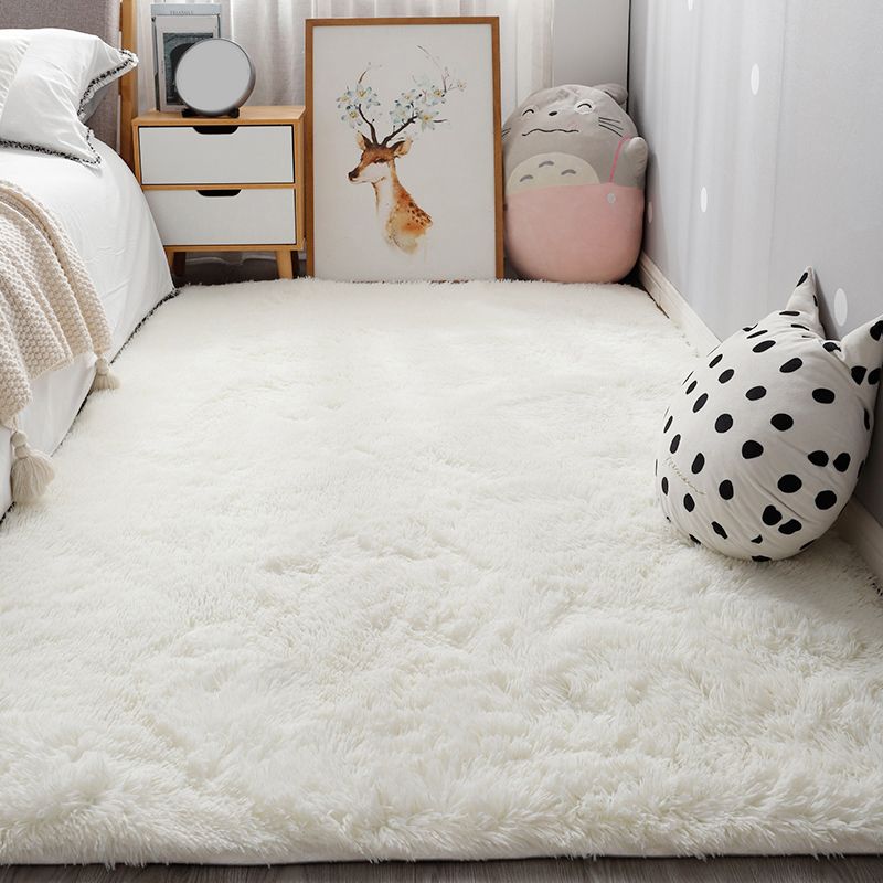 Multi Colored Bedroom Rug Casual Solid Colored Indoor Rug Polypropylene Non-Slip Backing Easy Care Area Carpet