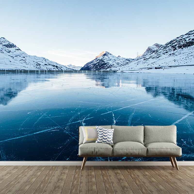 Photography Stain Resistant Wallpaper Mountain Range Living Room Wall Mural