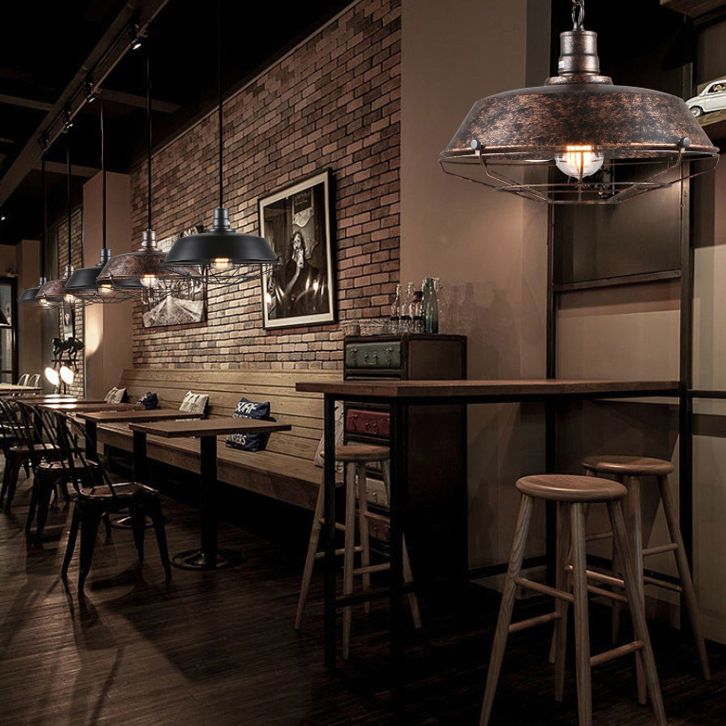 CAGE 1 Light Pendse Lightsing Lights Industrial Metal Lights Pends para restaurante para restaurante