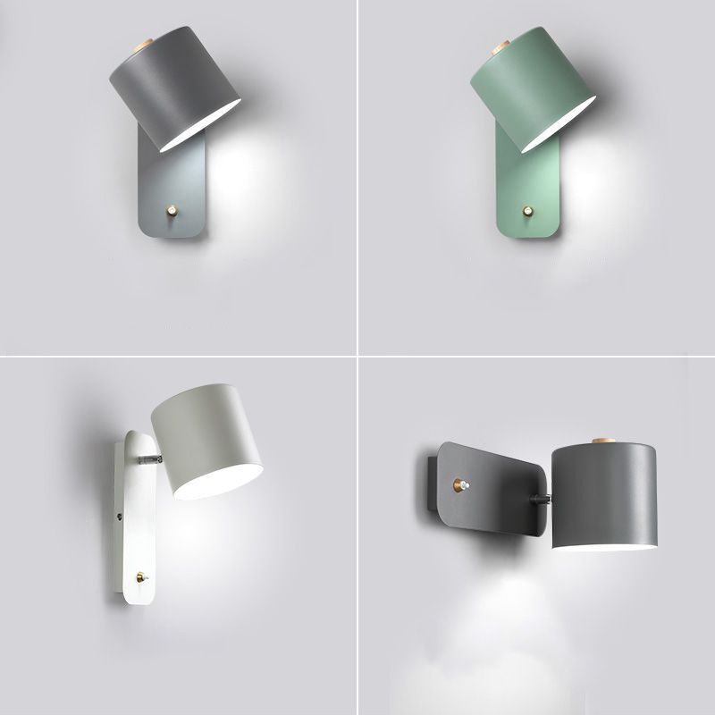 Nordic Modern Style 1 Light Wall Light Metal Cylindrical Wall Light for Living Room