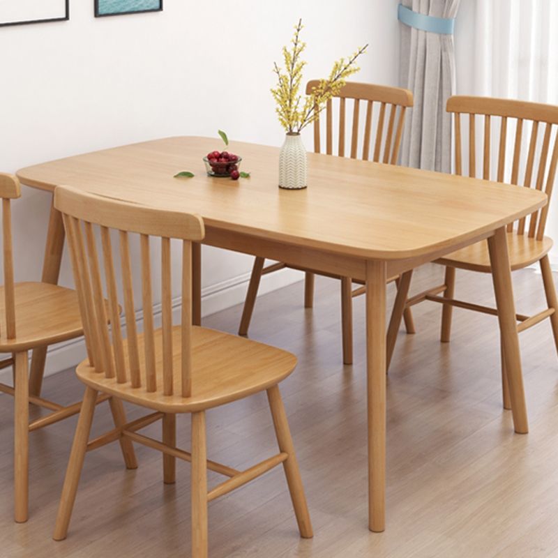 Moderner Stil Massivholz Esstisch Brauner Rechtecktisch für Küchen -Esszimmer, 47 "L x 29,5" H