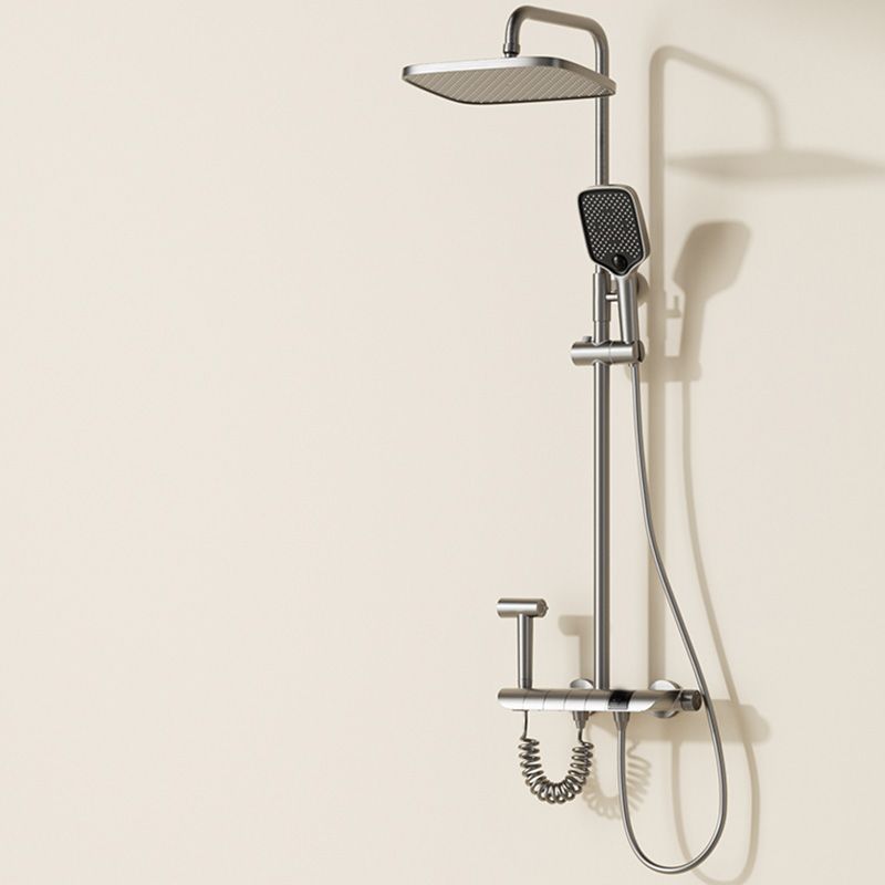 Shower Combo Solid Color Slide Bar Included Bath Tub and Shower Head Set