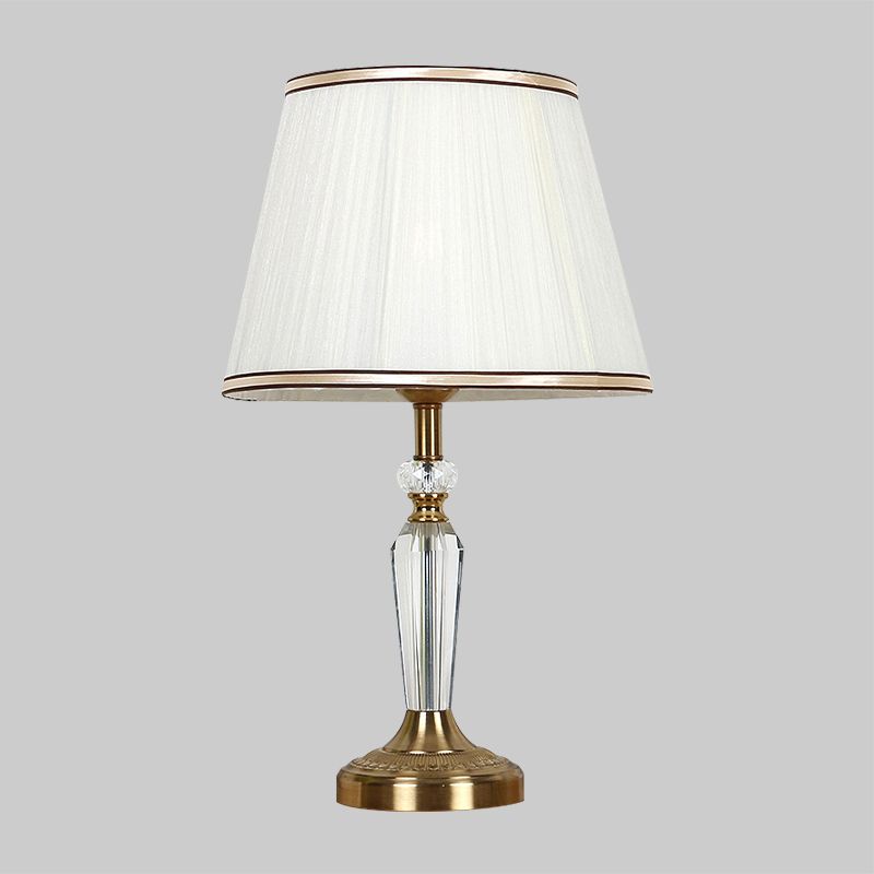 Lampada da comodino con paralume impero Lampada da comodino in cristallo minimalista a 1 testa dorata per camera da letto