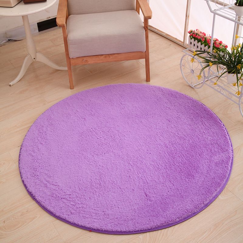 Multicolor Solid Color Rug Polypropylene Comfort Area Carpet Anti-Slip Backing Washable Easy Care Rug for Bedroom