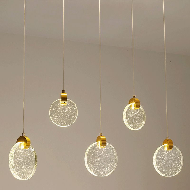 Geometry Shape Crystal Hanging Lights Modern Style Hanging Light Fixtures