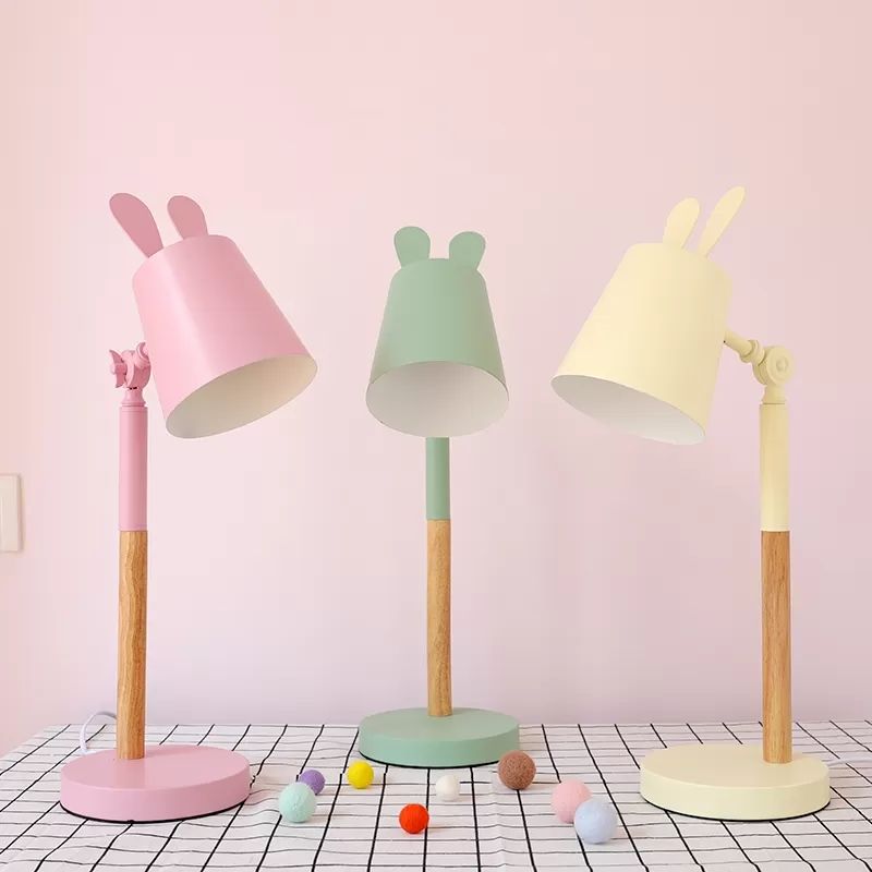 Bunny Desk Light Dormitory Chadow 1 tête Macaron Rotation Study Light