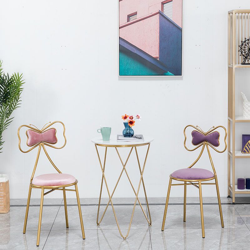 Diseño escandinavo sillas de comedor tapizadas sin brazo