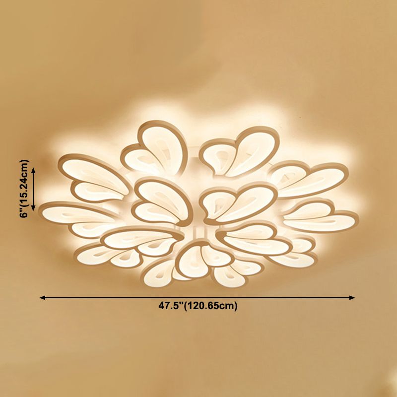 Weiße Deckenbeleuchtung moderne LED -Metall Deckenlampe für Wohnzimmer Schlafzimmer