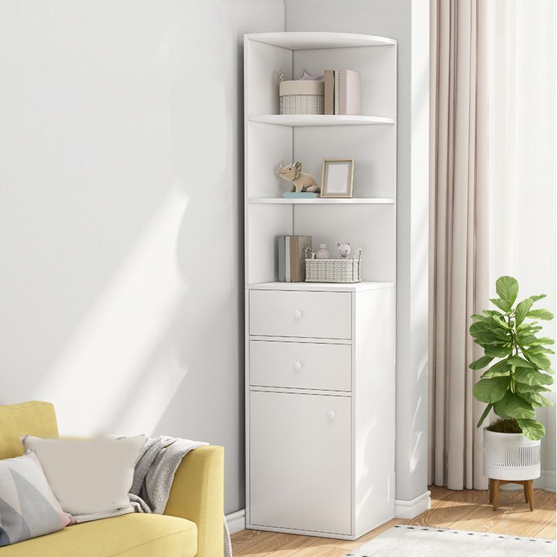 Contemporary Wooden Cabinet with 1 Door and Drawer Corner Cabinet