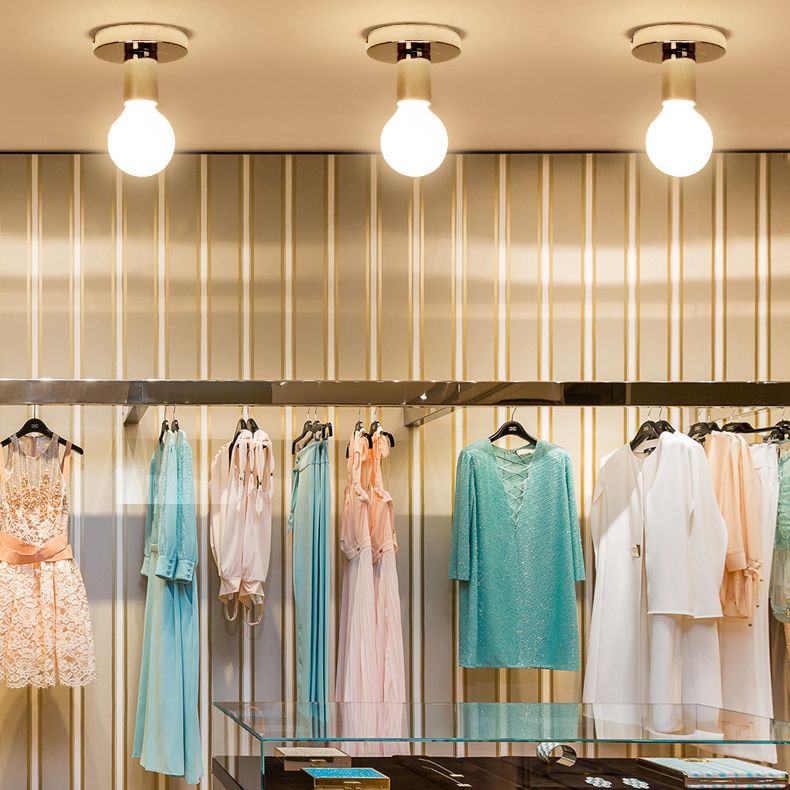 Lampada a soffitto del corridoio in metallo industriale in metallo a 1-bulba semi lampada montata