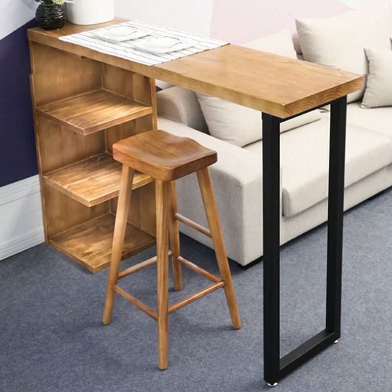 Industrial Bar Stool and Table 1/2/3 Pieces Wood Pub Dining Set