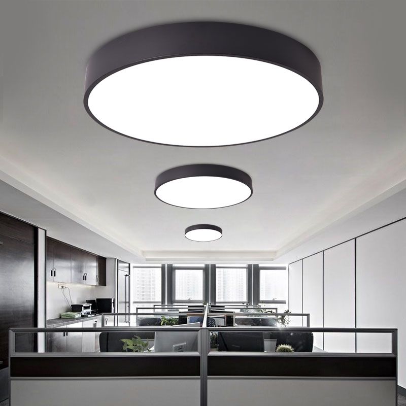 Modern Round Ceiling Flush Mount Lights Metal Flush Mount Ceiling Lighting Fixture for Office
