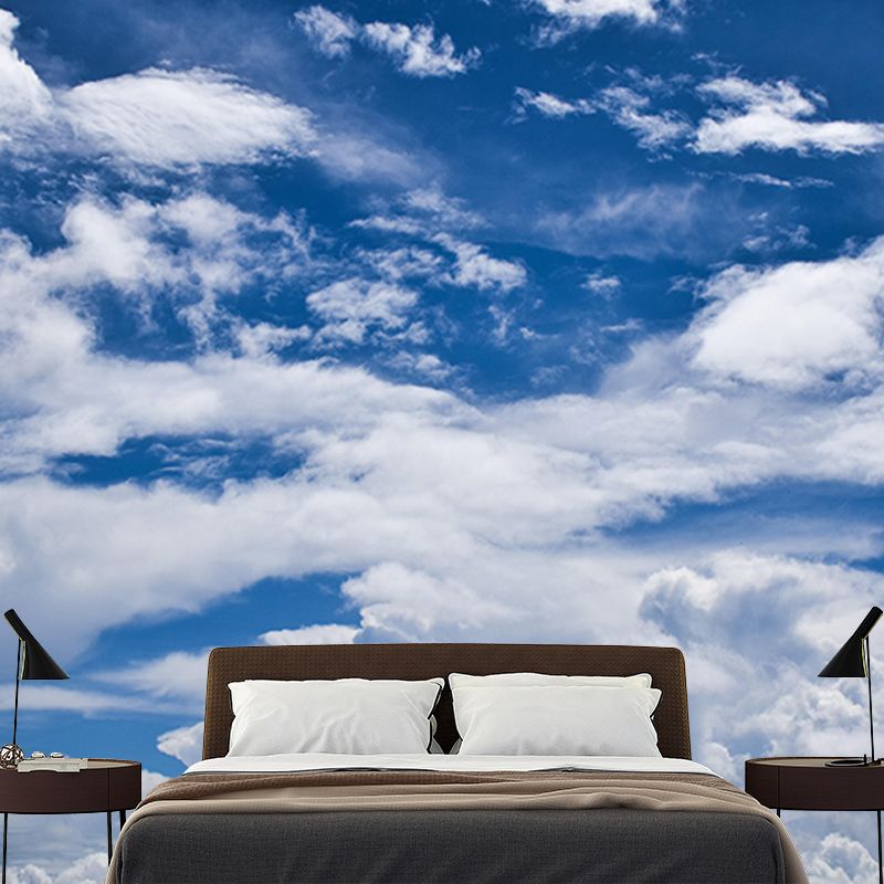 Customized Modern Sky Wall Mural Moisture Resistant Wall Art for Bathroom