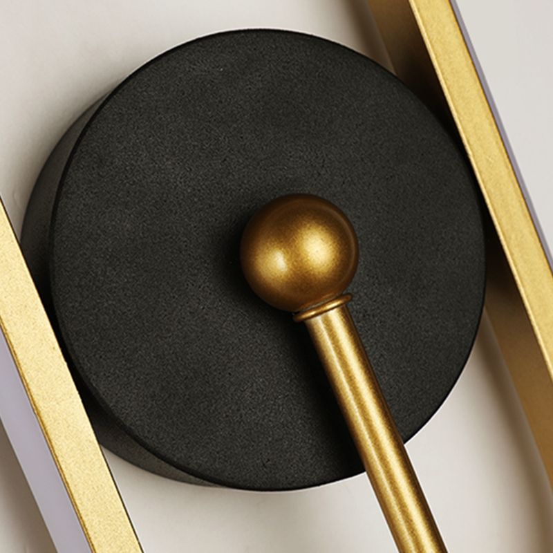 Postmodern Metal Wall Light Geometry LED Wall Lamp with Silica Gel Shade for Bedroom