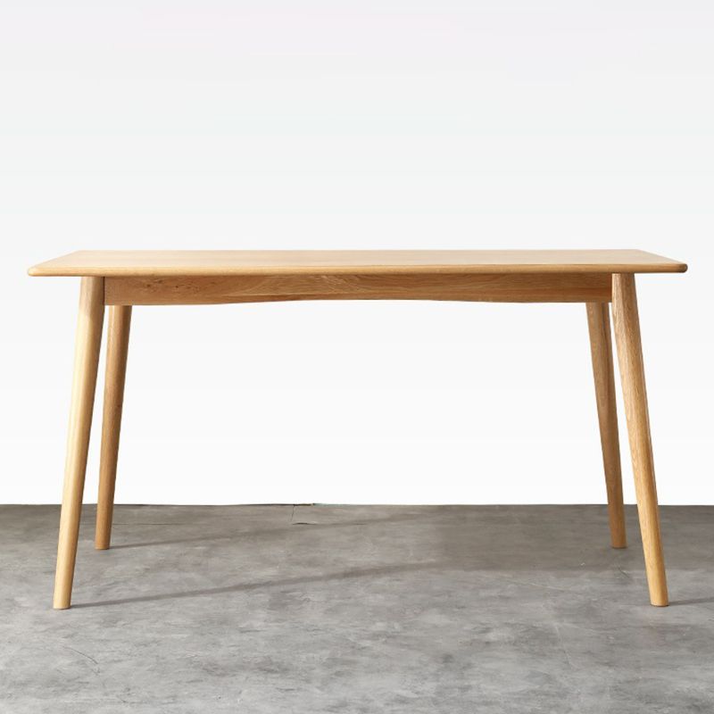 Mesa de comedor rectangular moderna de madera maciza con 4 patas para uso doméstico