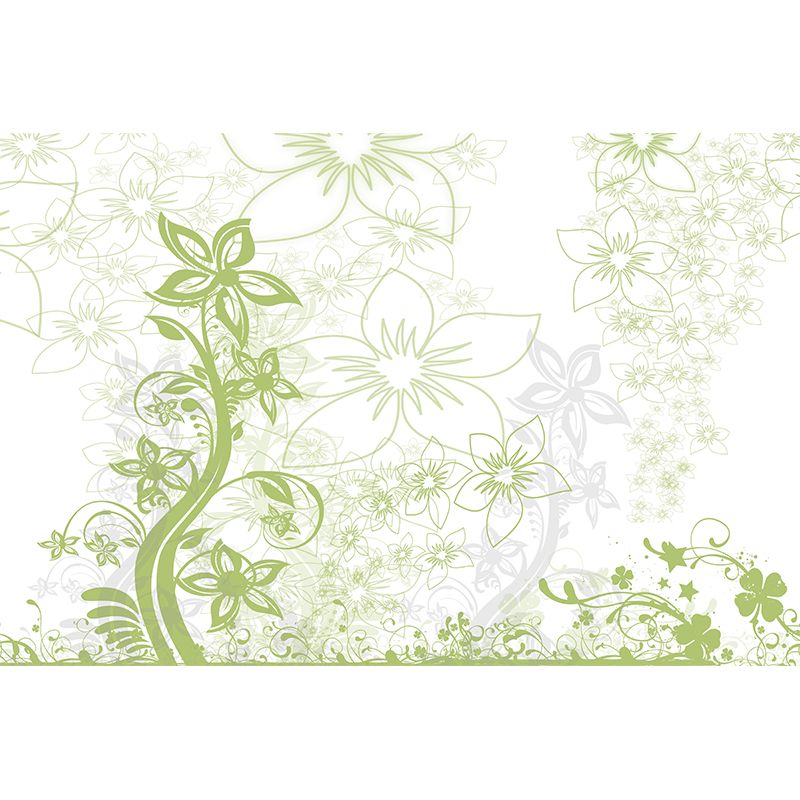 Horizontal Illustration Tropical Plant Mural Eco-friendly Decorative Wallpaper for Room