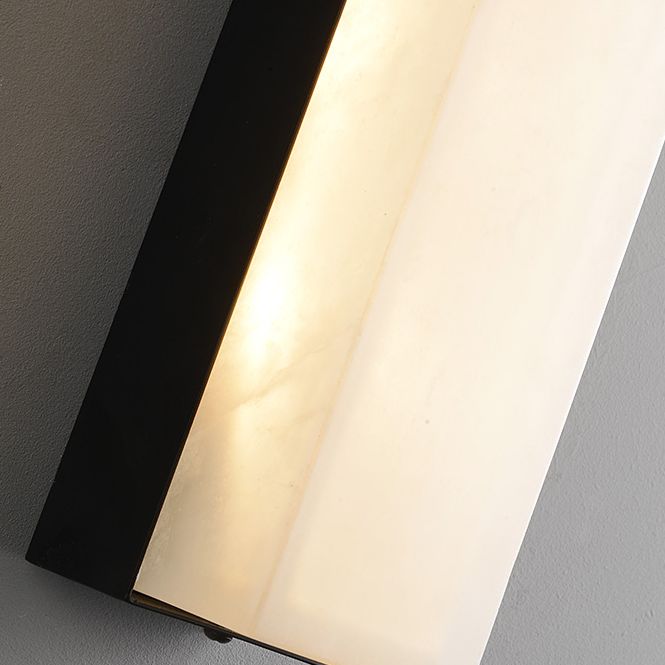 Marble Contemporary Wall Sconce 1-Light Linear Wall Mounted Lighting for Living Room