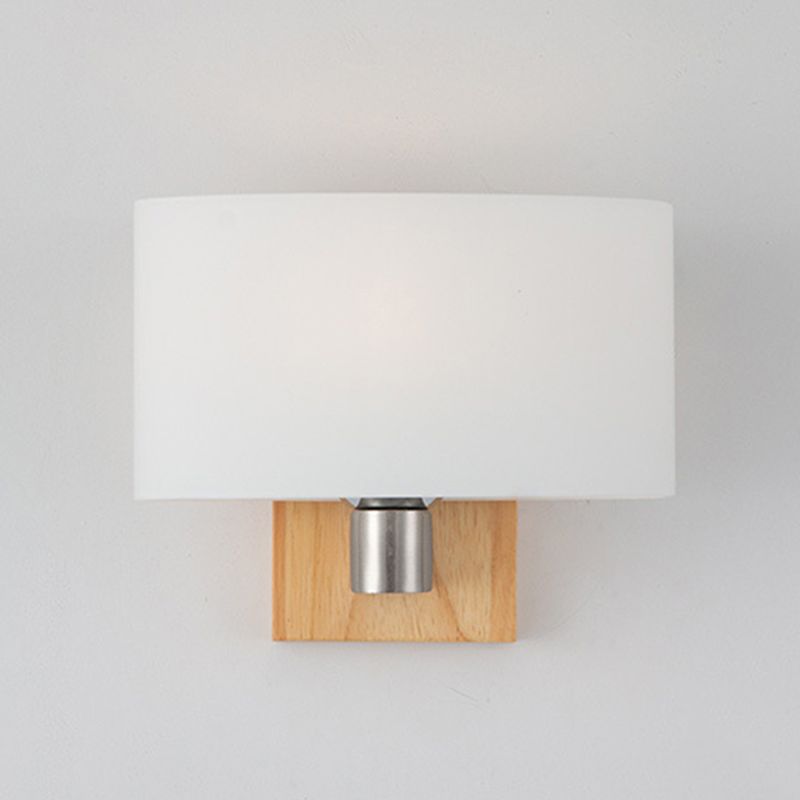 Ultra-modern Cylinder Wall Sconce Lighting Wood Wall Mounted Light Fixture for Living Room