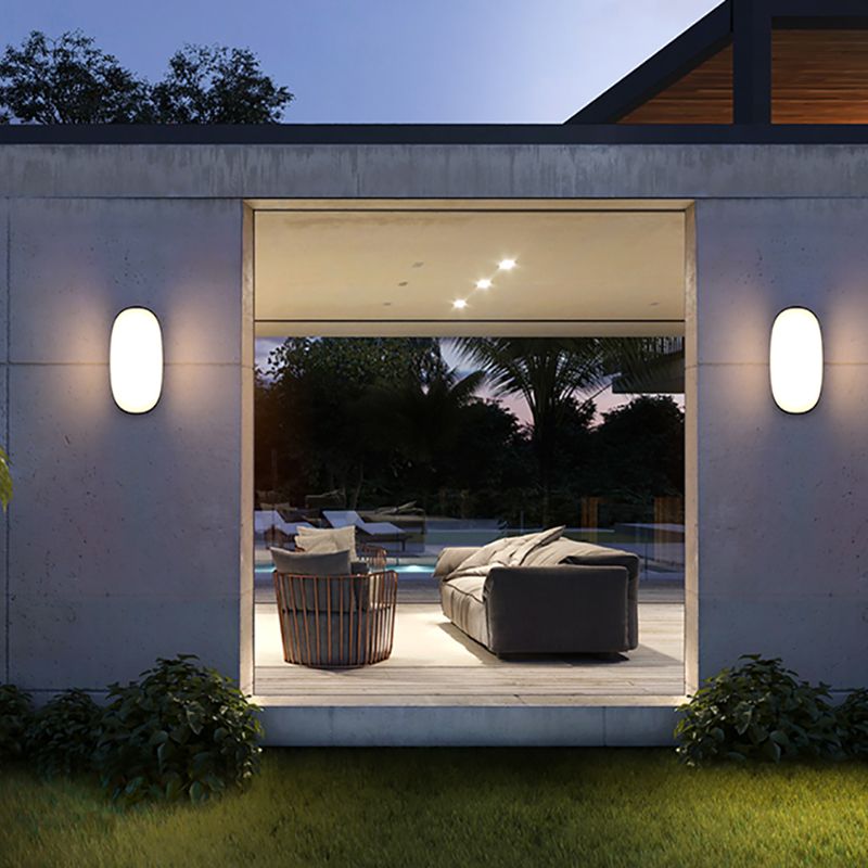 Simple Wall Sconce Curl Outdoor Wall Light Fixture with Acrylic Shade