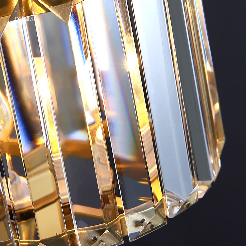 Moderner Stil Geometrischer Schatten Wandleuchte Kristallwandhalterung Leuchte in Gold