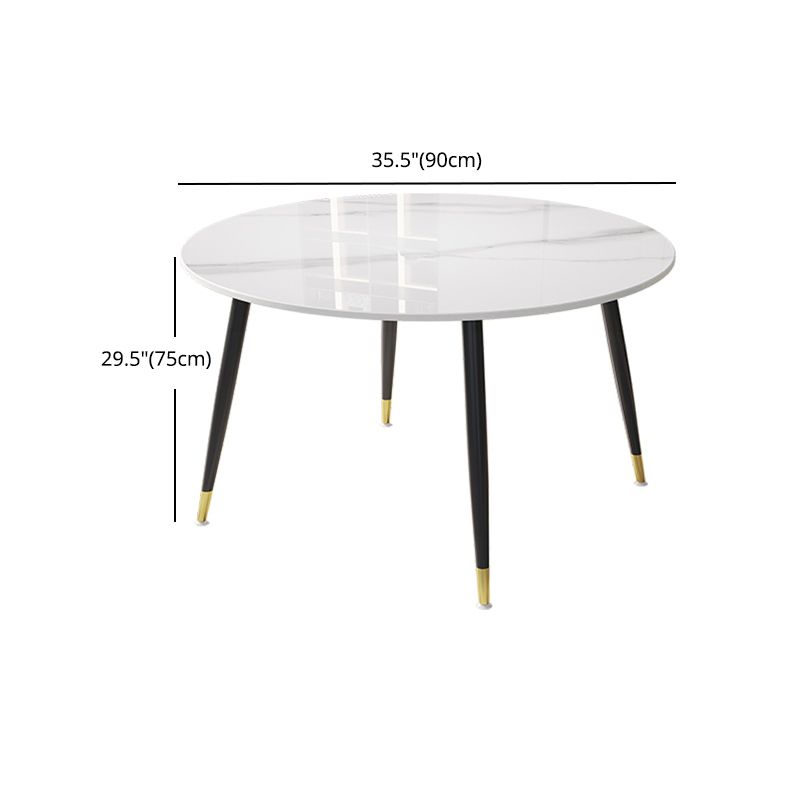 1/4/7 pc's metaal moderne eetkamer set met ronde tafel eetgelegenheden set