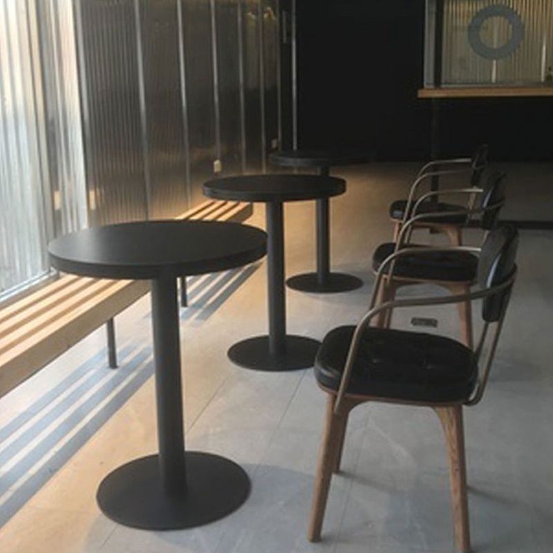 Chaise de salle à manger industrielle, chaise latérale à dossier ouvert avec pieds en bois pour usage domestique