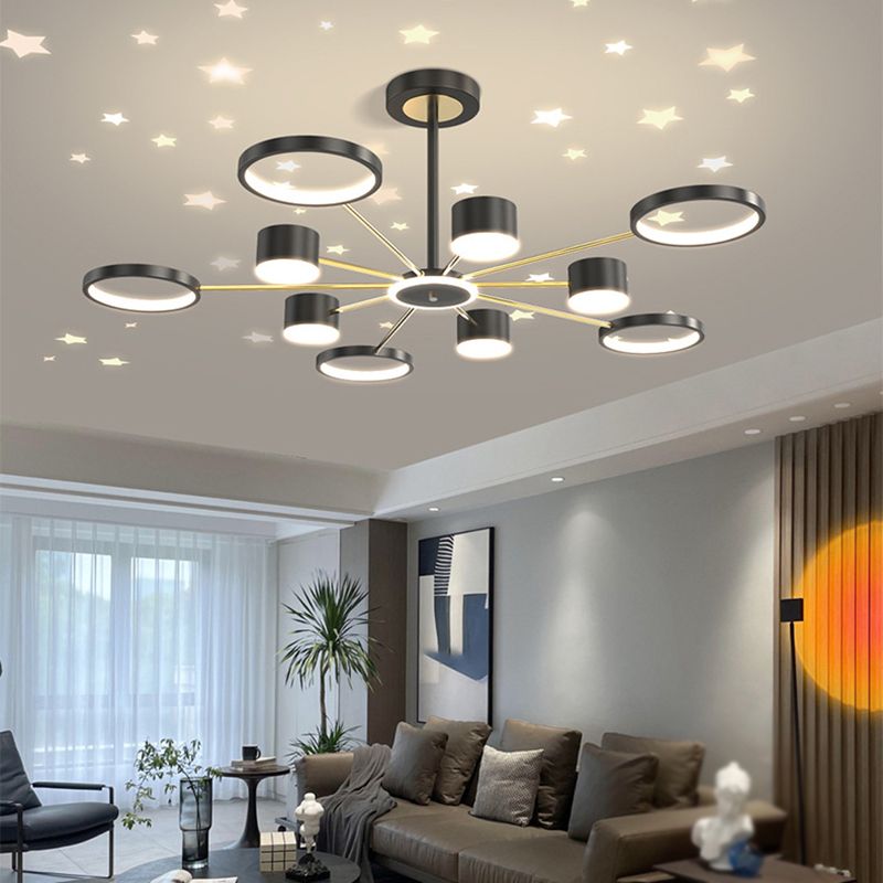Multi Light Unique Branch Hanging Lights Modern Style Metal Hanging Lighting for House