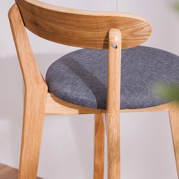 Contemporary Beech Home Barstool Matte Finish Upholstered Bar Stools