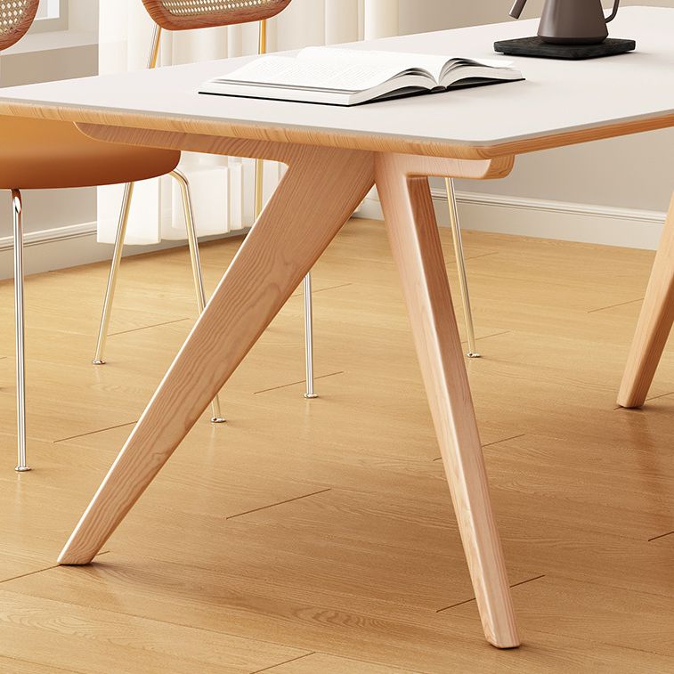 Modern 1/2/5 Pieces Furniture Stone Rectangle Dining Chairs Set in White