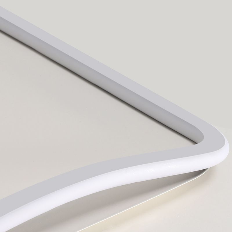 Flush rectangulaire Mount Light Modern Style Metal 1 Light Led Flush Ceiling Lights in White