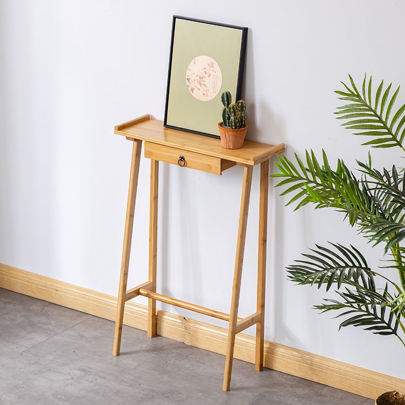 Modern Rectangular Console Table Wooden Console Sofa Table in Brown/Natural
