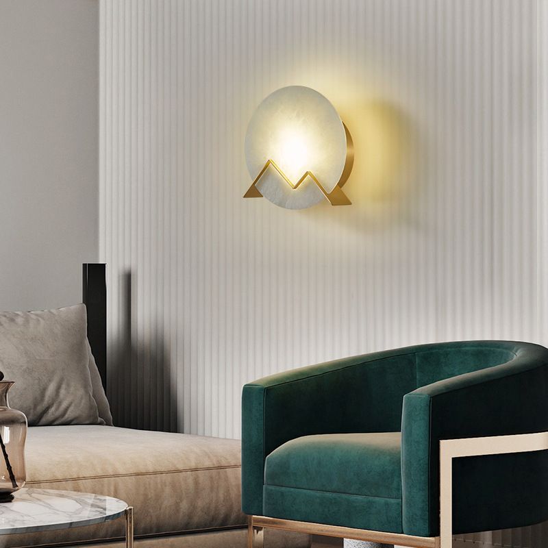 Single Golden Contemporary Shaded LED Metallic Wall Mounted for Bedroom