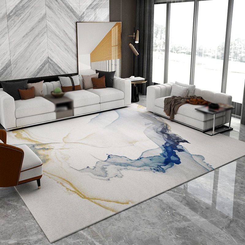 Antiek tapijt Modern abstract print Rug wasbaar polyester tapijt met niet-slipachter