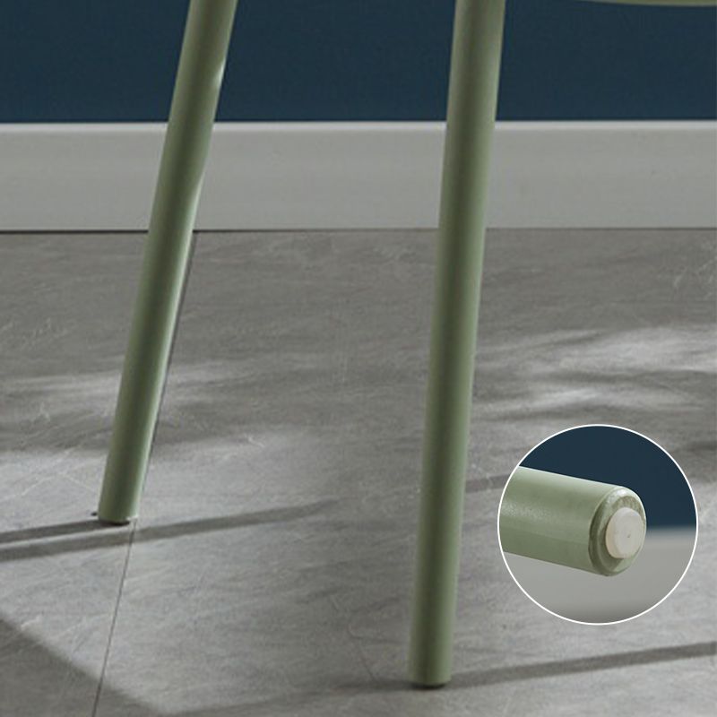 Silla de comedor escandinava de plástico, silla lateral con respaldo abierto para cocina