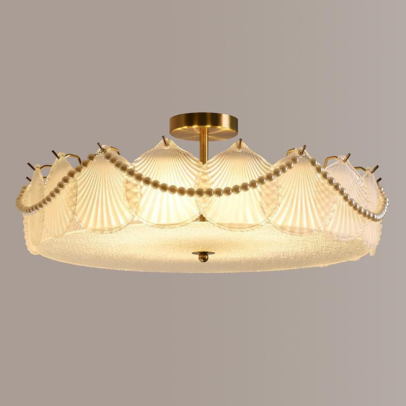 Nordic Glass Ceiling Light Creative Flush Mount Light Fixture for Sitting Room