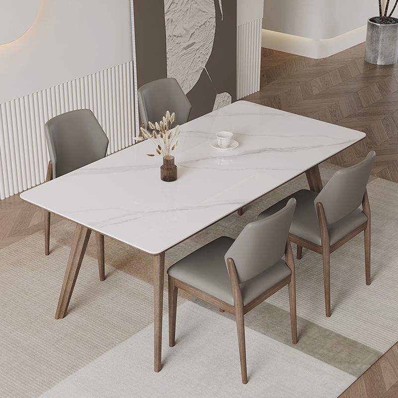 1/5/7 Pcs Modern Style Rectangle Stone Standard Height Dining Table Furniture