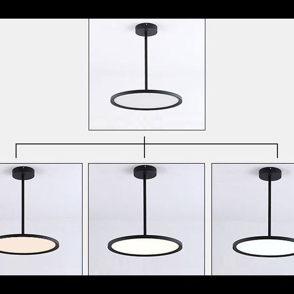 Moderno semifulto rotondo a montaggio lampada acrilica 1 flush mount