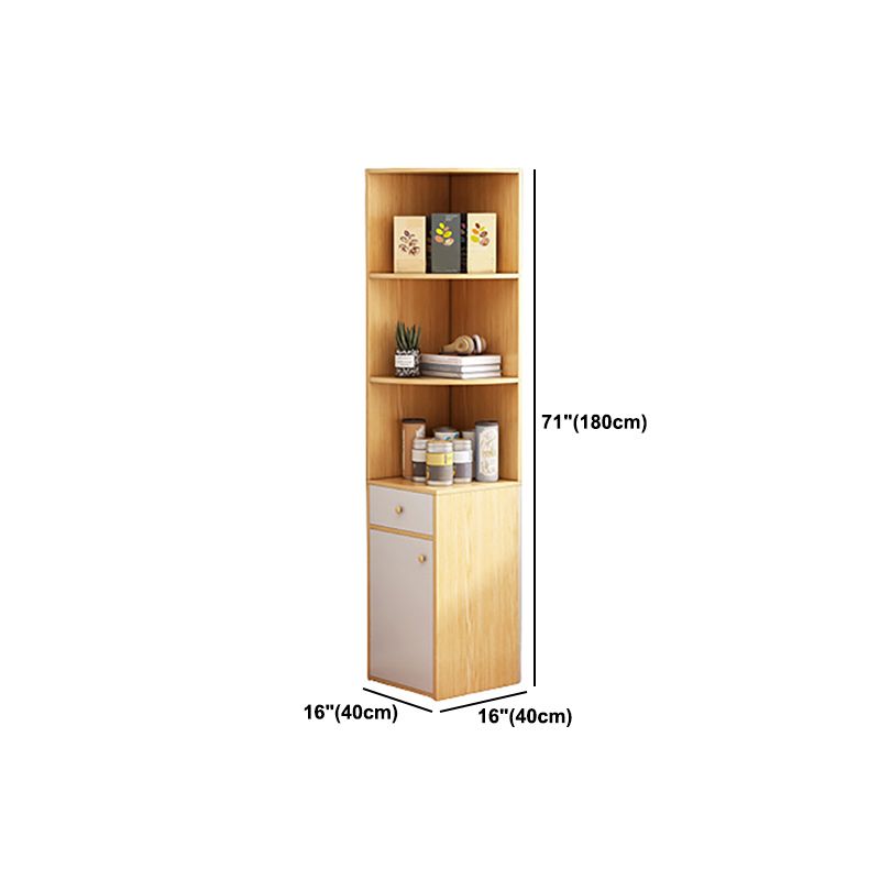 Modern Accent Cabinet with Door and Drawers and Shelves Cabinet