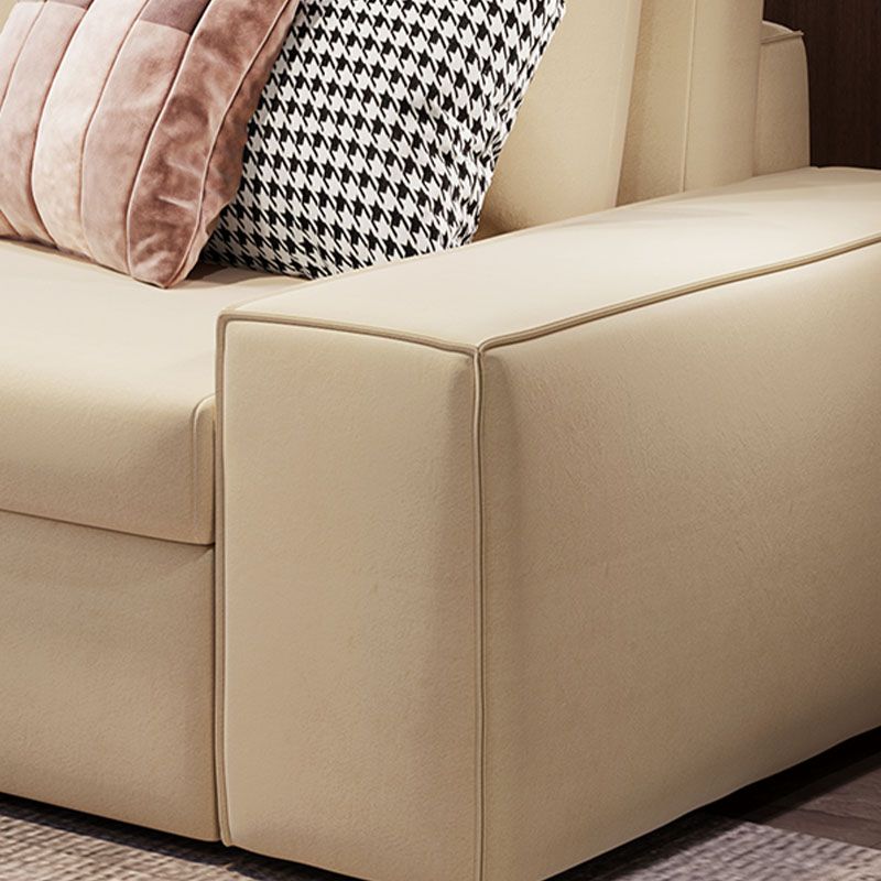 Convertible Sofa Bed Square Arm Standard Settee Furniture with Storage