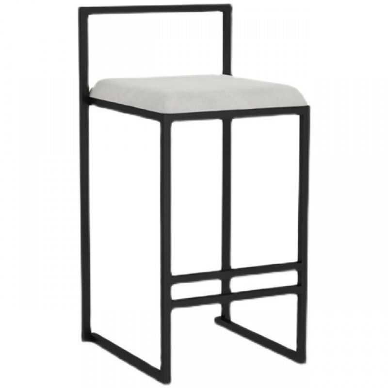 Industrial Metal Black White Barstool Counter Stool Metal Footrest Furniture