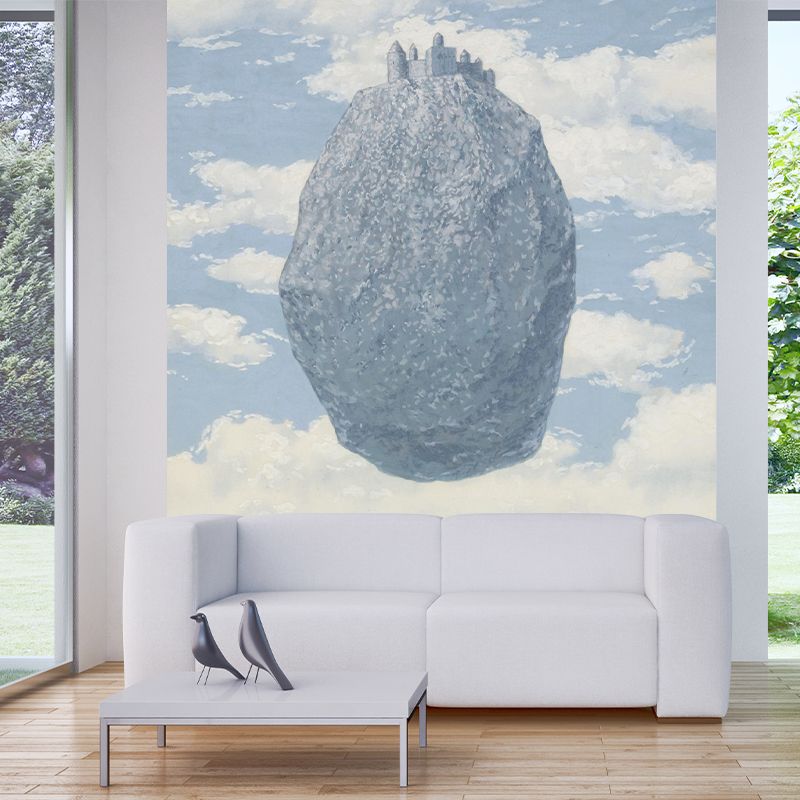 Moving Rock Castle Wall Murals Surrealistic Stain-Proof Living Room Wall Covering, Custom Made