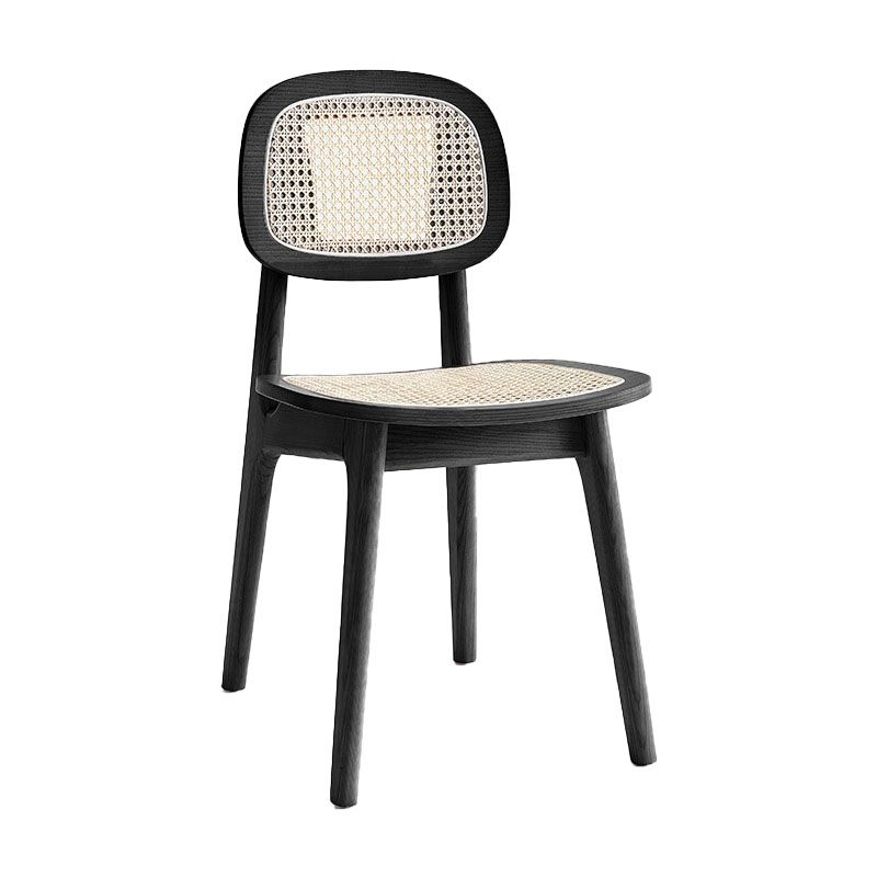 Sillas sin brazos de comedor de madera maciza Silla con respaldo abierto para interiores y exteriores