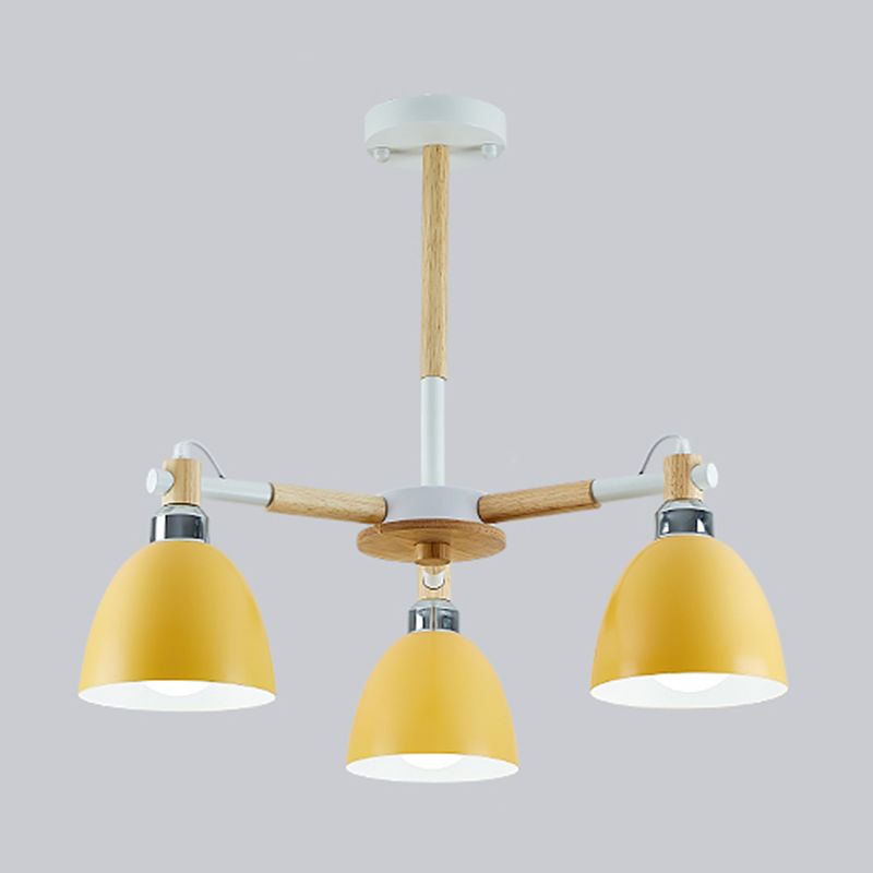 Iluminación colgante geométrica de múltiples luces lámpara de techo de metal de estilo moderno