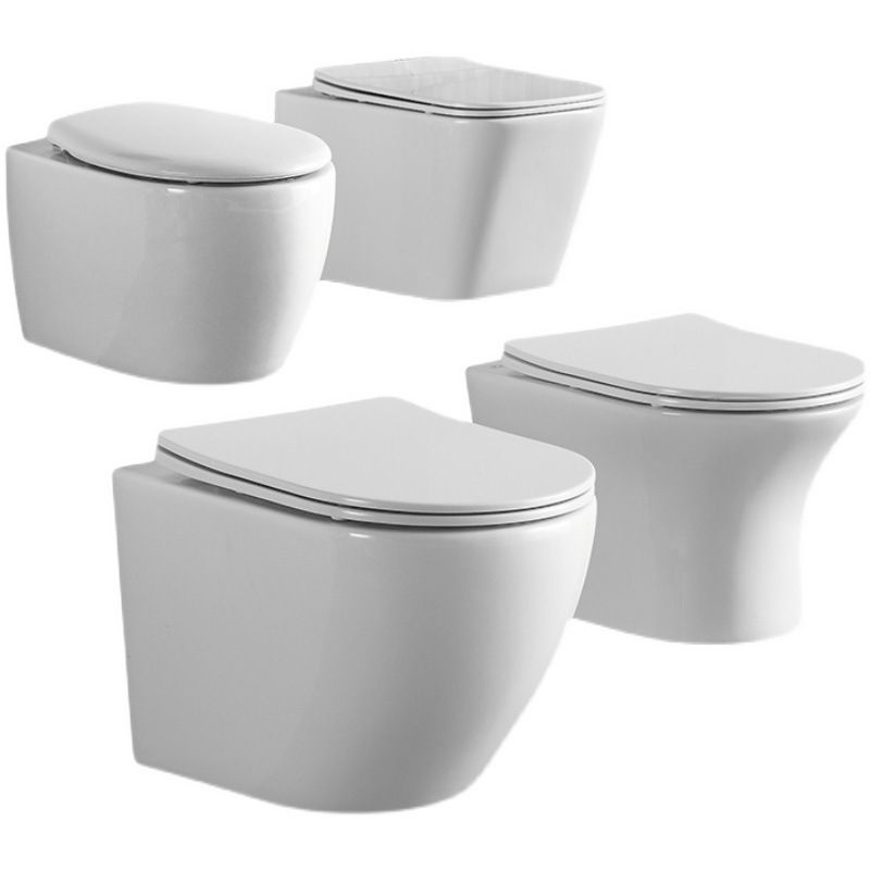 Contemporary All-In-One Flush Toilet Wall Mount Porcelain Urine Toilet