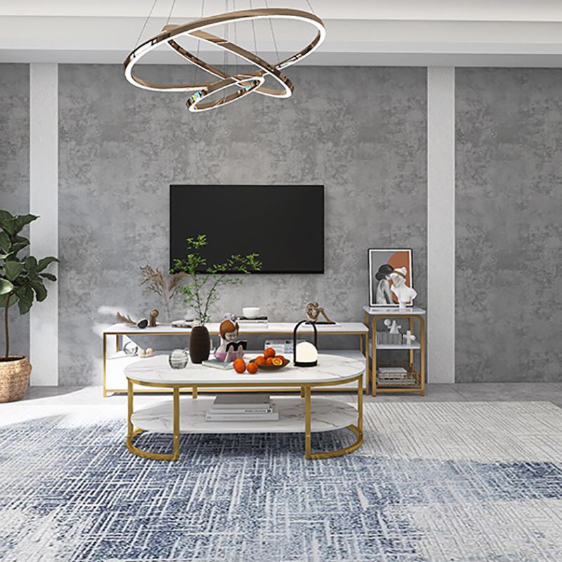 16"H Contemporary Coffee Table Single Wood Coffee Cocktail Table