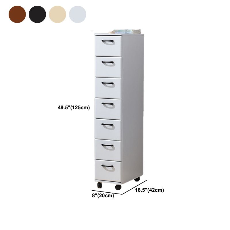 16.53" Wide Accent Chest with Drawers Solid Wood Chest with Wheels