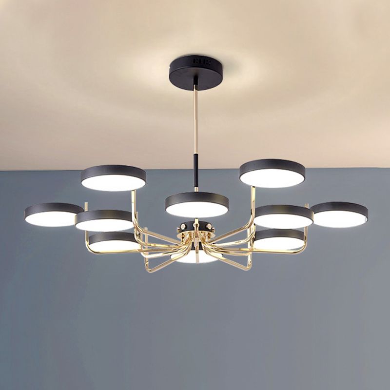 Modern Sputnik Chandelier Light Fixtures Acrylic LED Hanging Lamp for Living Room