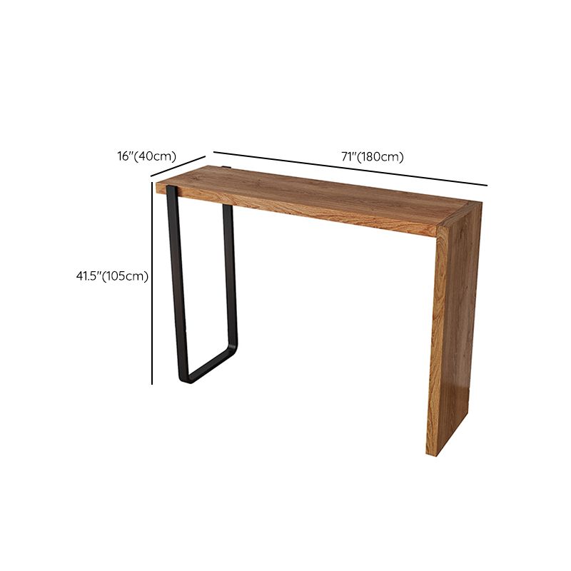 Indoor Contemporary Bar Dining Table Rectangle Shape Pine Wood Bar Table