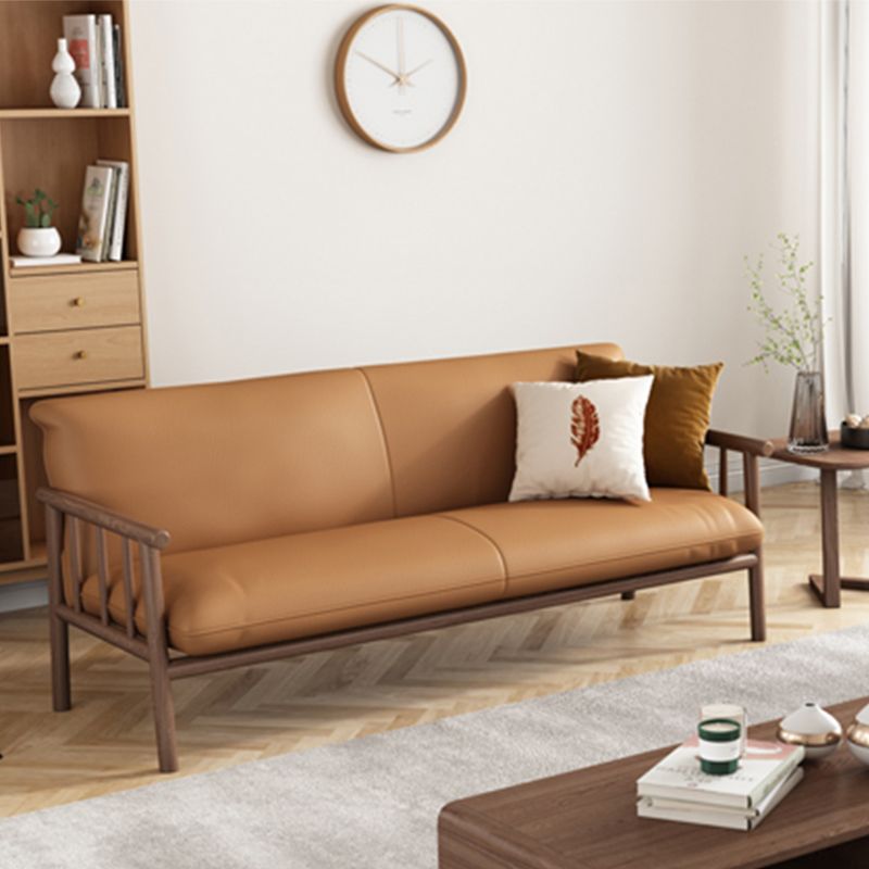 Faux Leather Modern Sofa Square Arm 29 "W  Tight Back Sofa for living room