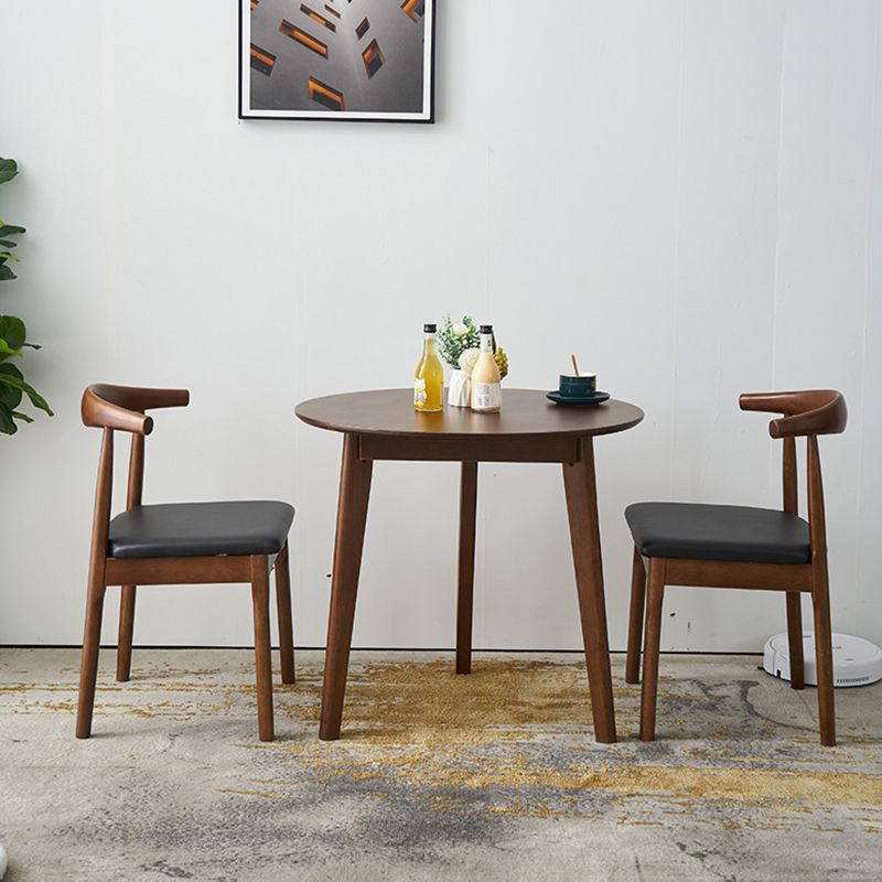 Rubberwood Solid Wood Dining Table Round Dining Table for Dining Room